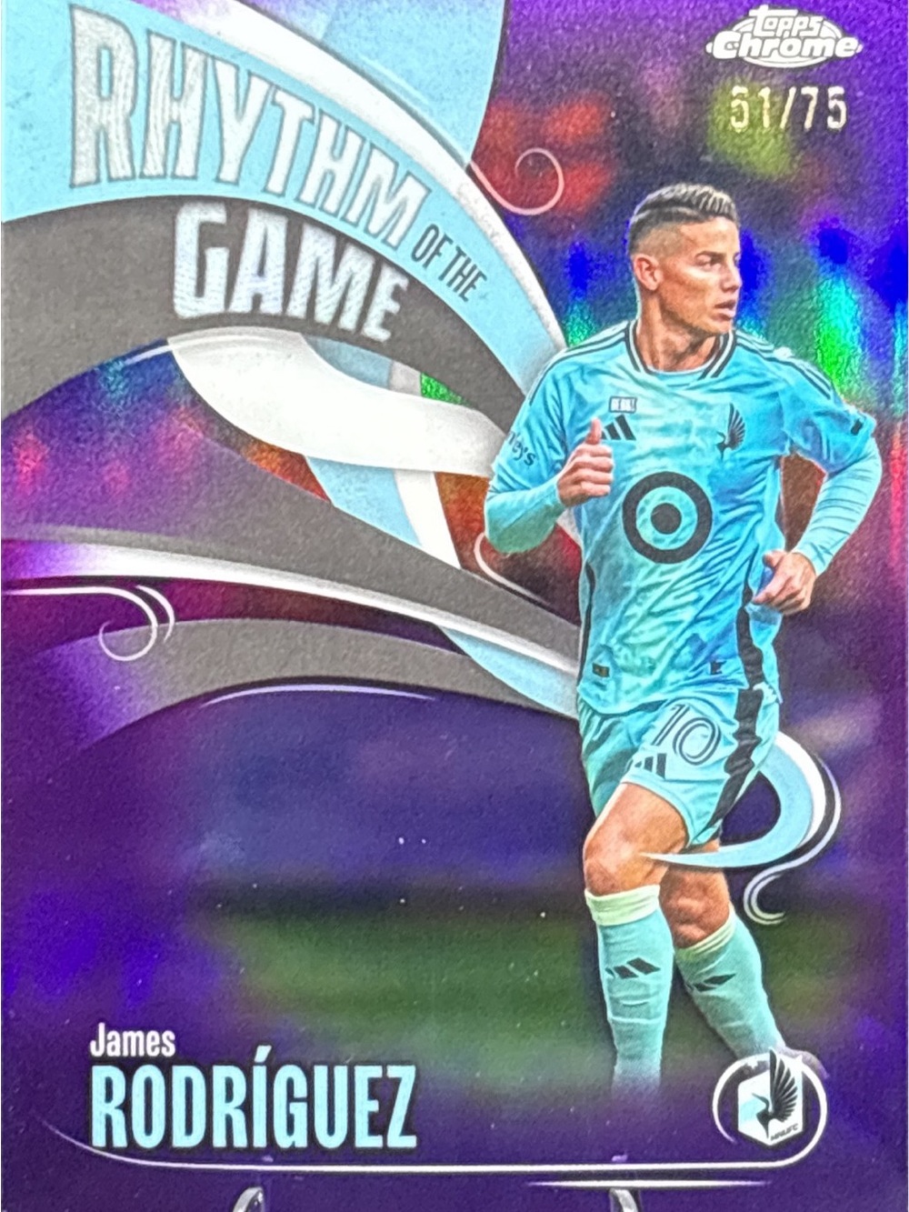 Topps Chrome James Rodríguez Soccer Card Rhythm of the Game LE 51/75